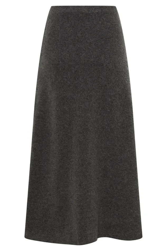Women Meshki Bottoms Vivica Knit Maxi Skirt 8211 Charcoal Marle