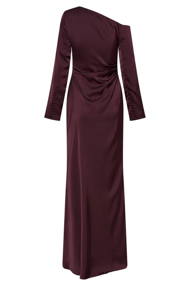 Women Meshki Dresses Avery Long Sleeve Maxi Dress 8211 Plum
