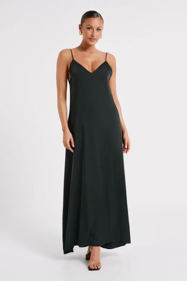 Women Meshki Dresses Beatrice Flowy Maxi Dress 8211 Black