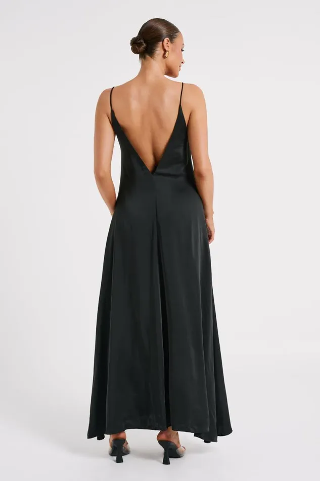 Women Meshki Dresses Beatrice Flowy Maxi Dress 8211 Black