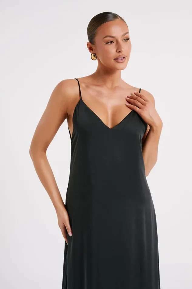 Women Meshki Dresses Beatrice Flowy Maxi Dress 8211 Black