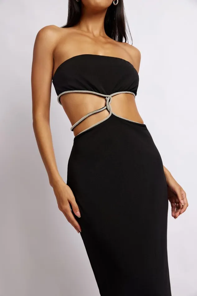 Women Meshki Dresses Billie Strapless Maxi Dress 8211 Black