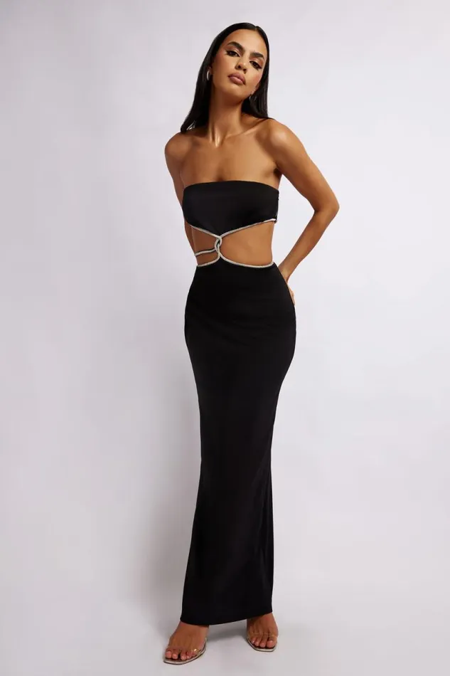 Women Meshki Dresses Billie Strapless Maxi Dress 8211 Black