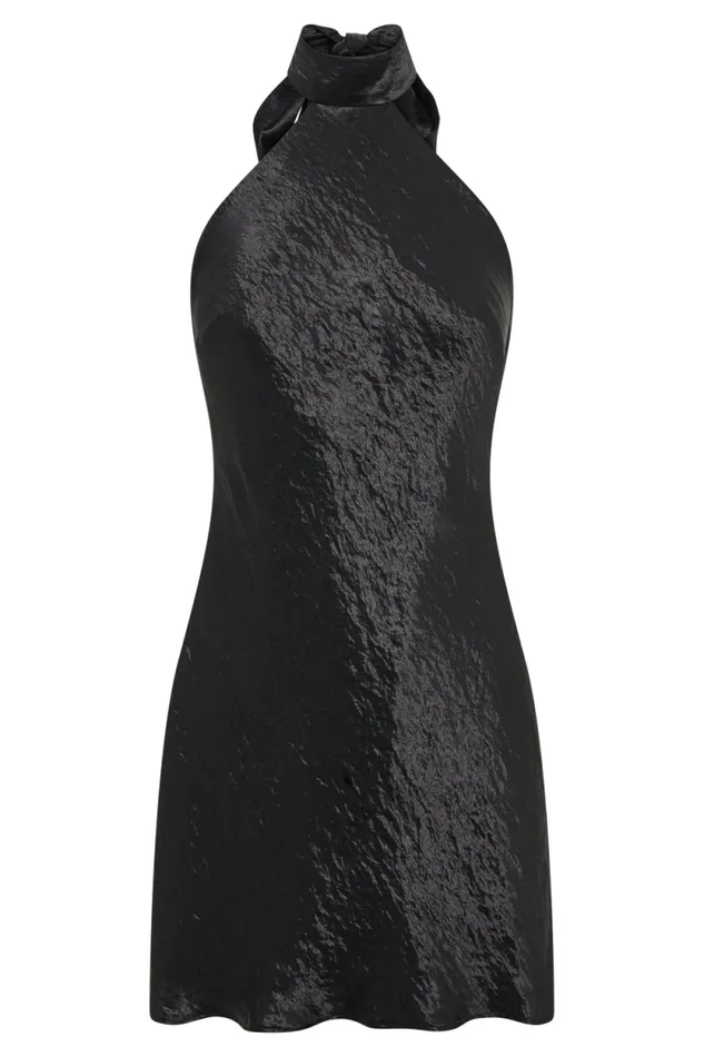 Women Meshki Dresses Cartia Bow Halter Micro Mini Dress 8211 Black