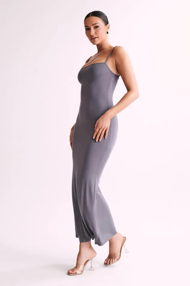 Women Meshki Dresses Cassie Modal Fishtail Maxi Dress 8211 Slate Grey
