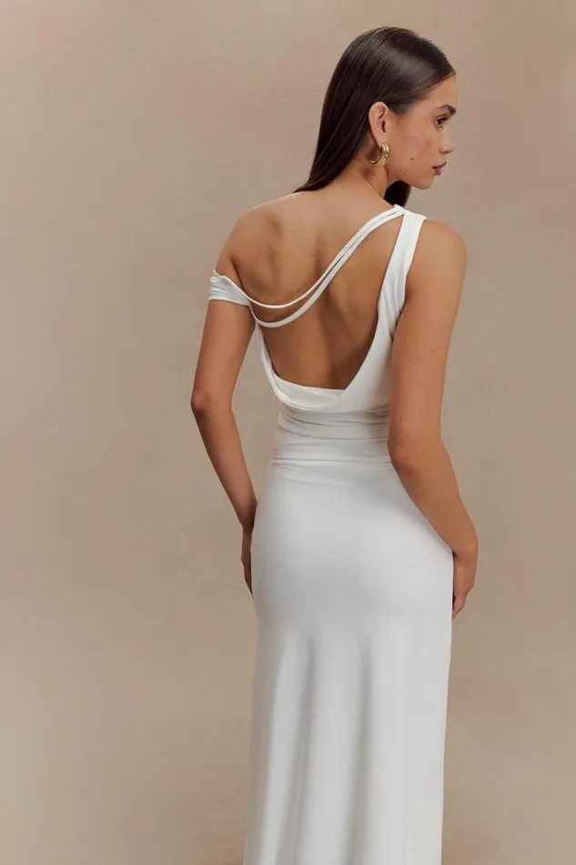 Women Meshki Dresses Kacey Slinky Off Shoulder Top 8211 White