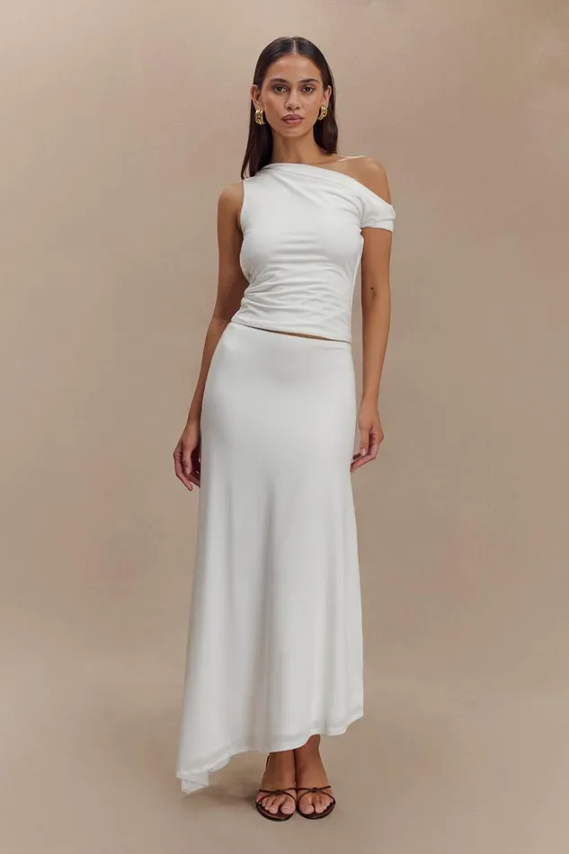 Women Meshki Dresses Kacey Slinky Off Shoulder Top 8211 White