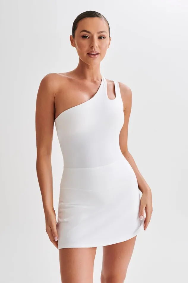 Women Meshki Dresses Maris One Shoulder Mini Dress 8211 White