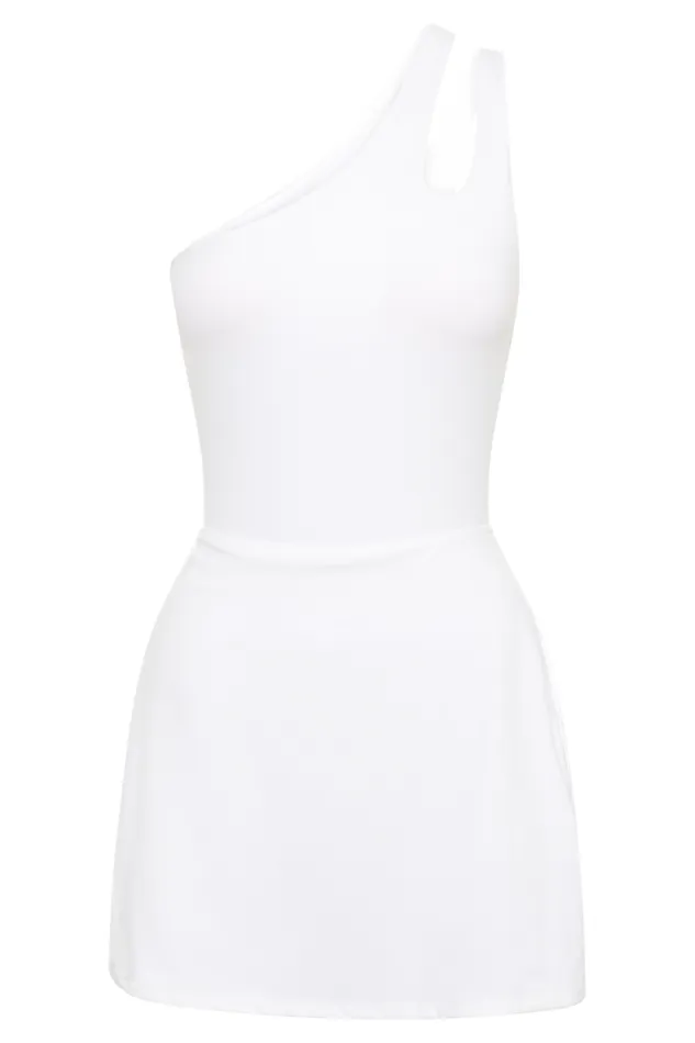 Women Meshki Dresses Maris One Shoulder Mini Dress 8211 White