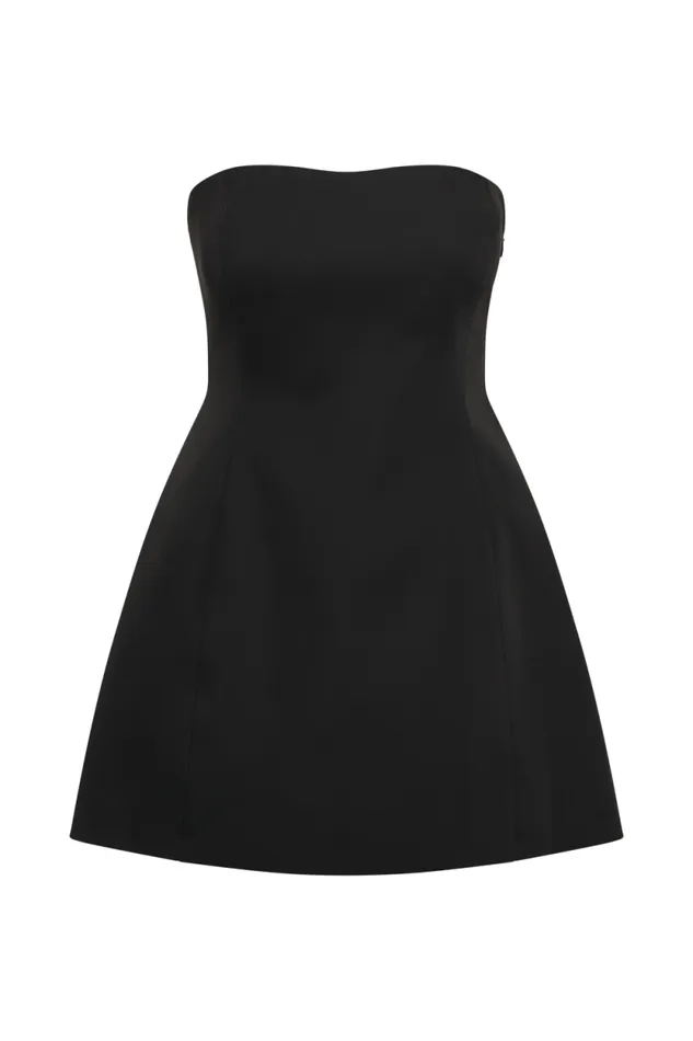 Women Meshki Dresses Neeka Strapless Bow Back Mini Dress 8211 Black