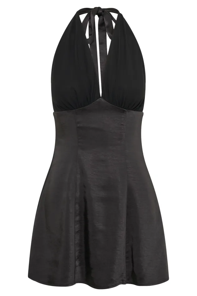 Women Meshki Dresses Richelle Satin Mini Dress 8211 Black
