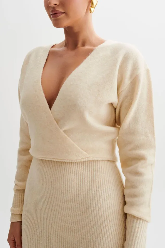 Women Meshki Dresses Shannon Knit Maxi Dress 8211 Cream Marle