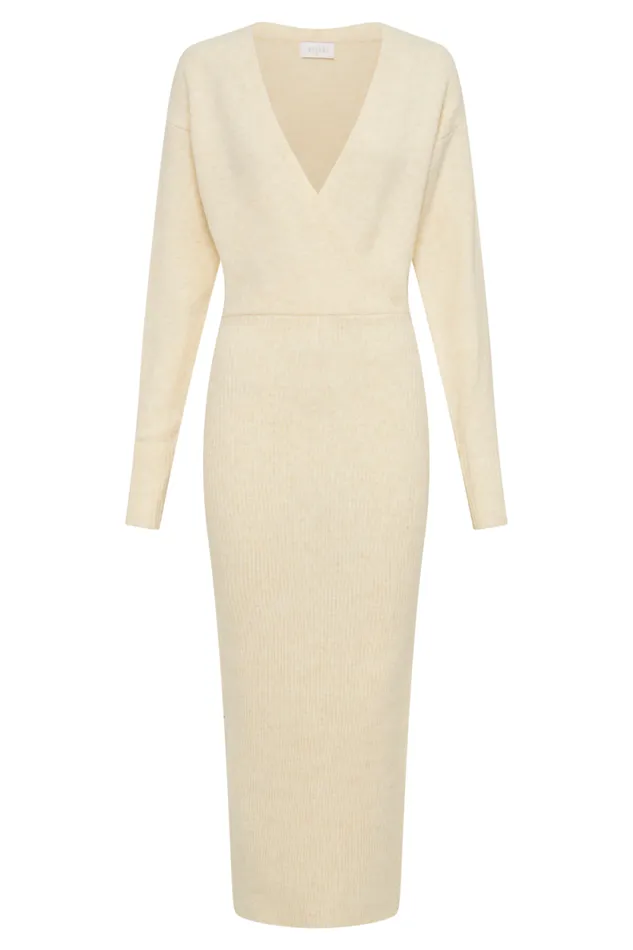 Women Meshki Dresses Shannon Knit Maxi Dress 8211 Cream Marle