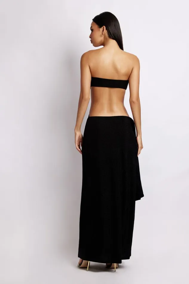 Women Meshki Dresses Sierra Strapless Shimmer Dress 8211 Black Shimmer