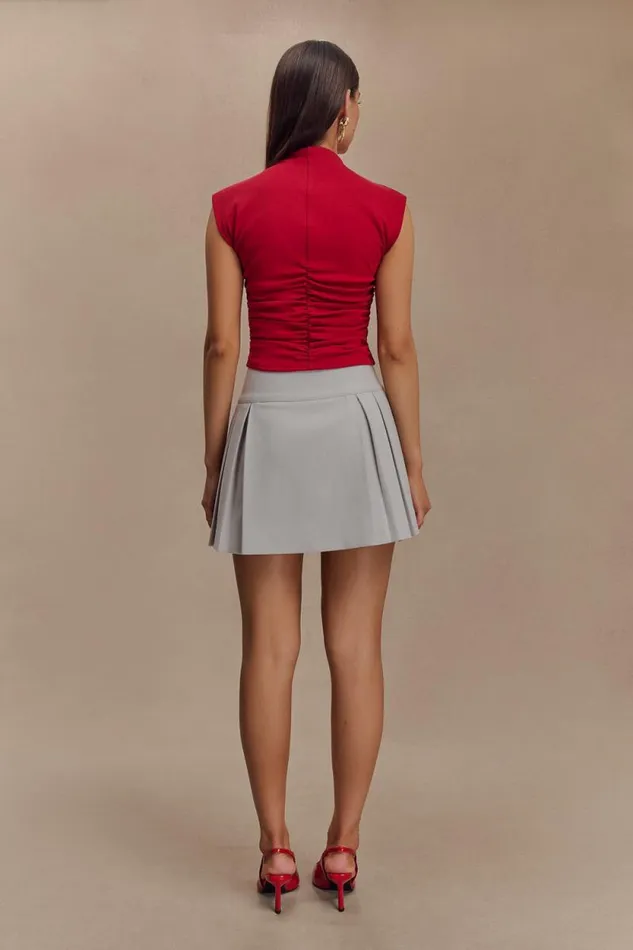 Women Meshki Tops Ellia High Neck Sleeveless Top 8211 Red