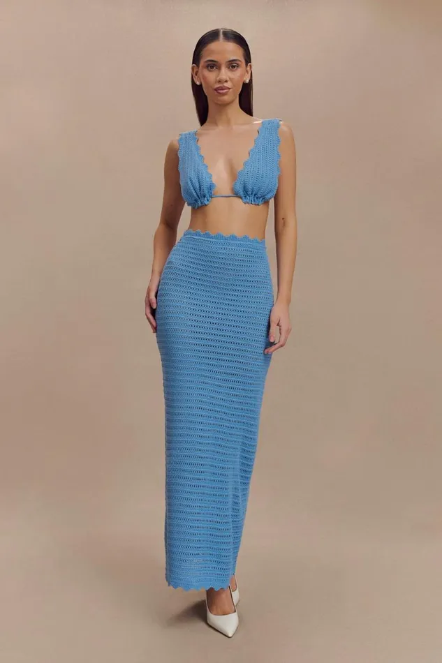 Women Meshki Tops Jadia Crochet Bralette 8211 Cornflower Blue