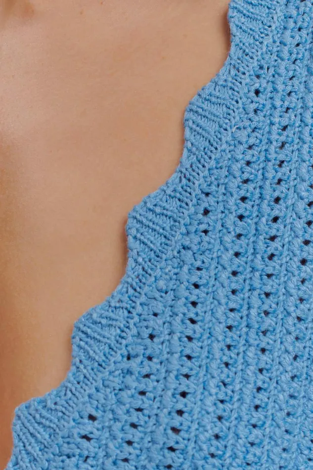 Women Meshki Tops Jadia Crochet Bralette 8211 Cornflower Blue