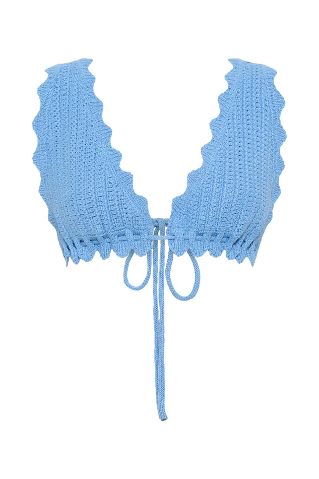 Women Meshki Tops Jadia Crochet Bralette 8211 Cornflower Blue