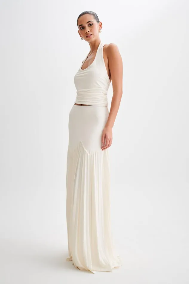 Women Meshki Tops Marie Slinky Halter Top 8211 Ivory