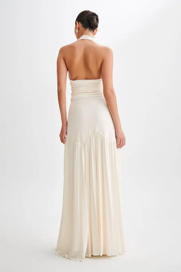Women Meshki Tops Marie Slinky Halter Top 8211 Ivory