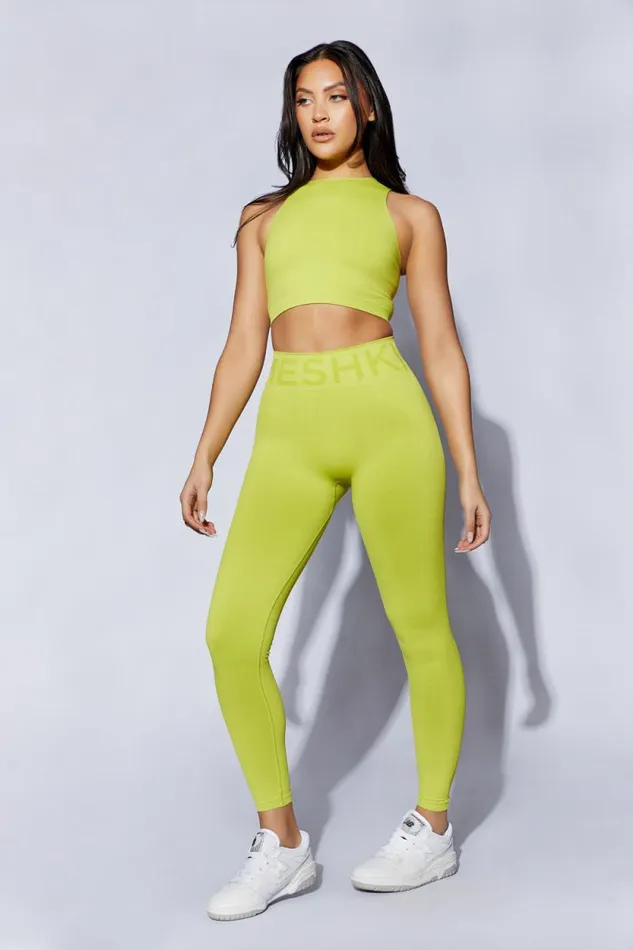 Women Meshki Tops Pippa Racer Tank Top 8211 Lime Green