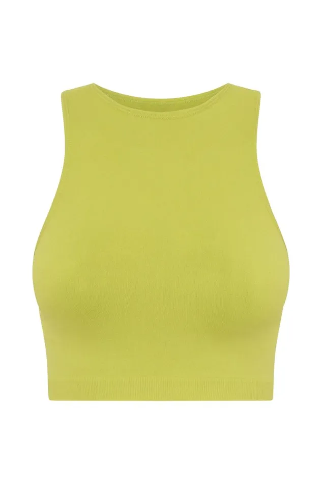 Women Meshki Tops Pippa Racer Tank Top 8211 Lime Green