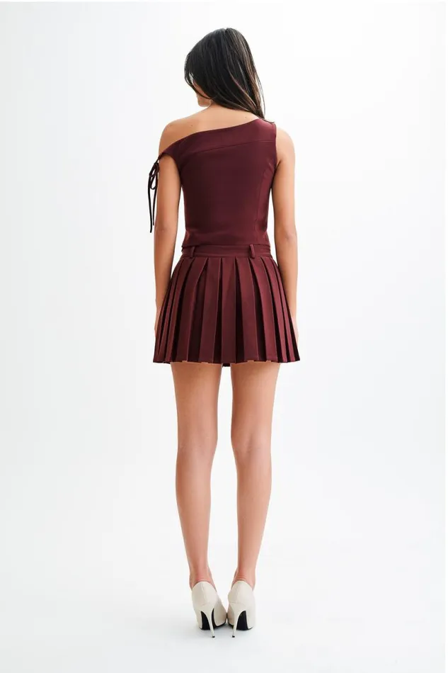 Women Meshki Tops Ramsey Suiting Off Shoulder Top 8211 Plum
