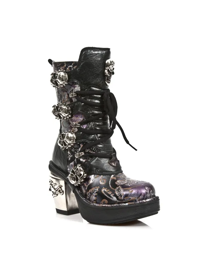 Women Metallic M8366C6 New Rock Boots Women Metallic M8366C6 New Rock Boots