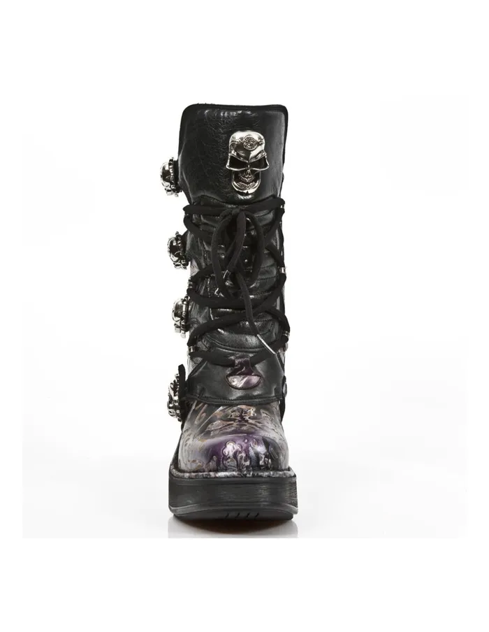 Women Metallic M8366C6 New Rock Boots Women Metallic M8366C6 New Rock Boots