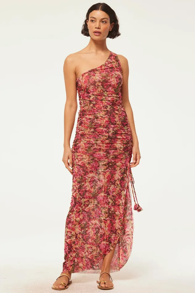 Women MISA Los Angeles Jersey and Mesh SIRENA DRESS Sedona Abstract