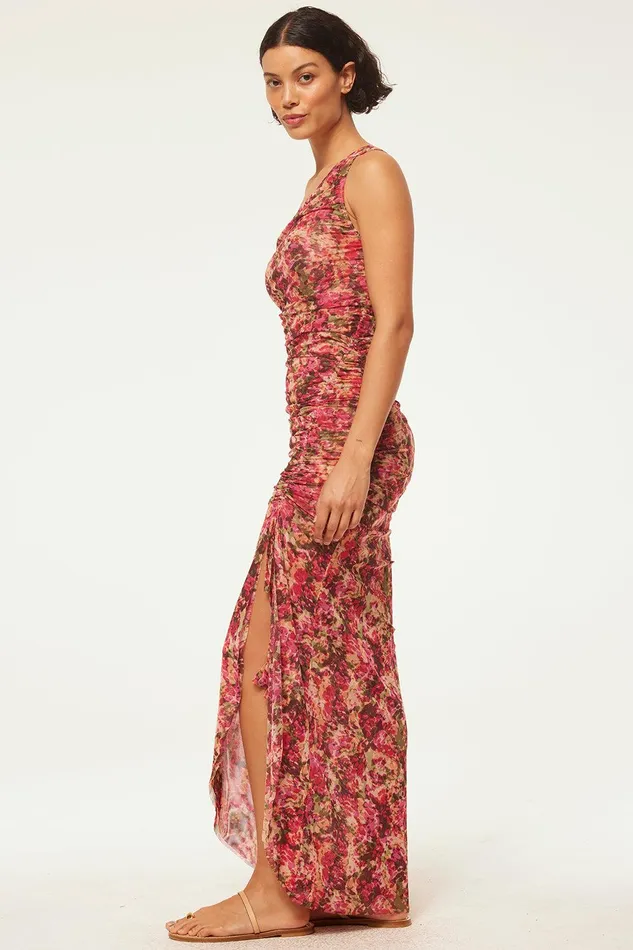 Women MISA Los Angeles Jersey and Mesh SIRENA DRESS Sedona Abstract