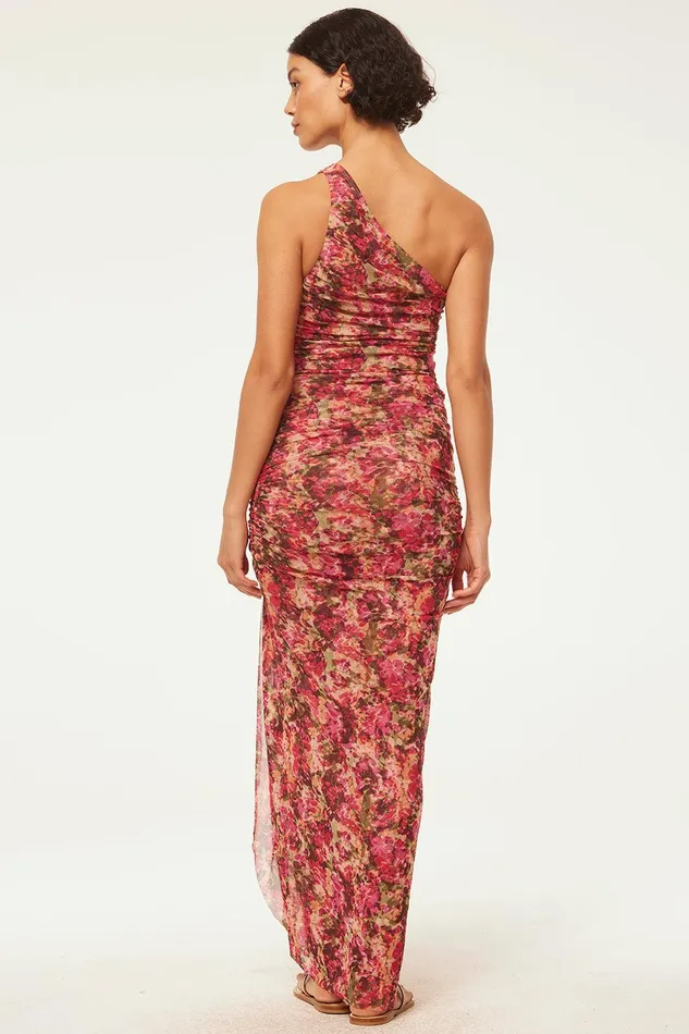 Women MISA Los Angeles Jersey and Mesh SIRENA DRESS Sedona Abstract