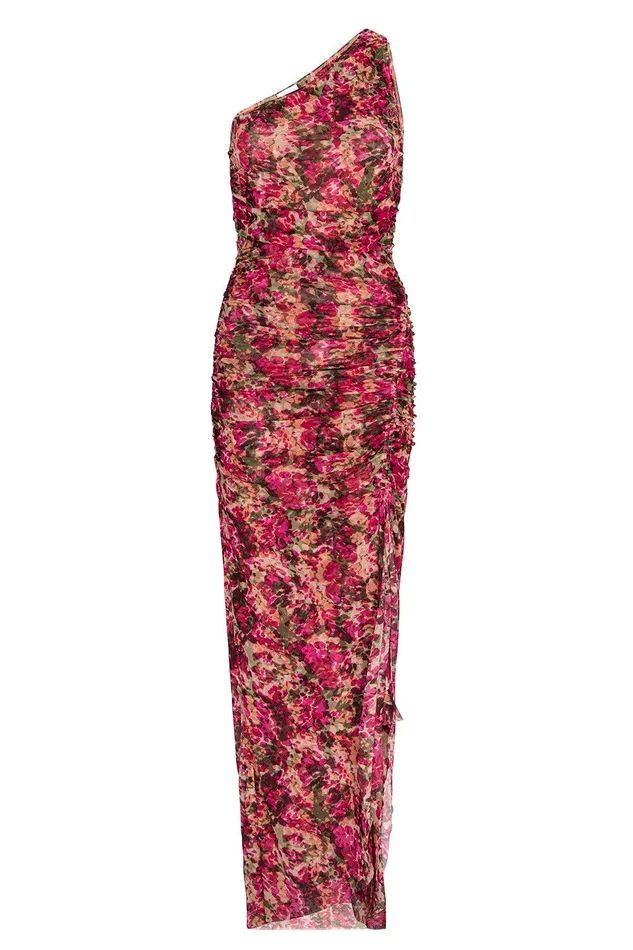 Women MISA Los Angeles Jersey and Mesh SIRENA DRESS Sedona Abstract