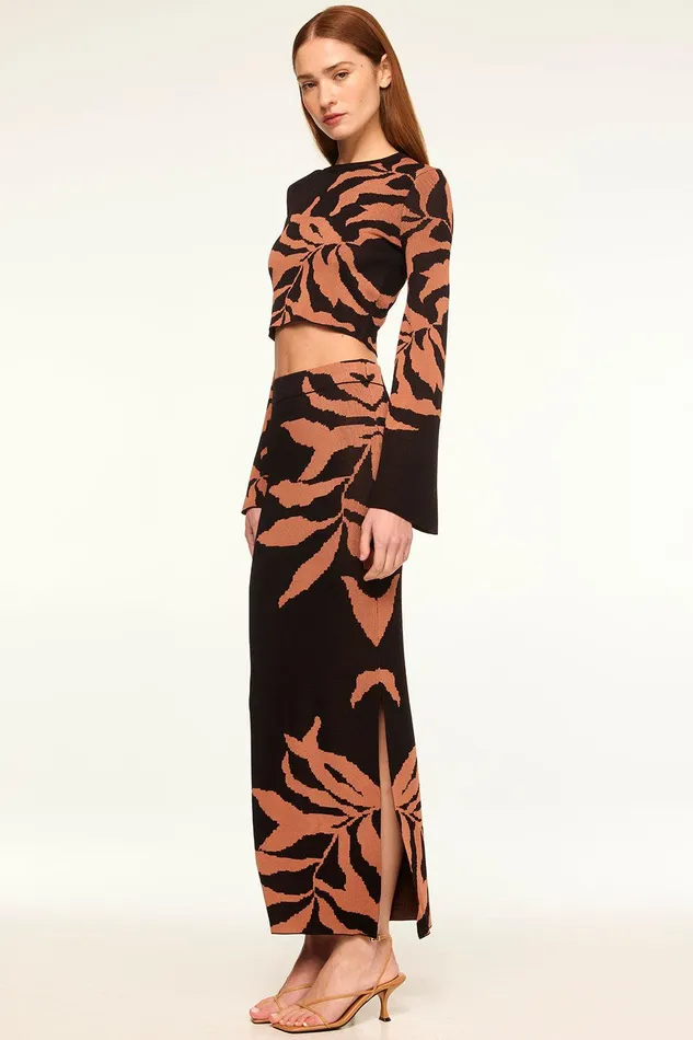 Women MISA Los Angeles Knits FIRA SKIRT Fernal Glow