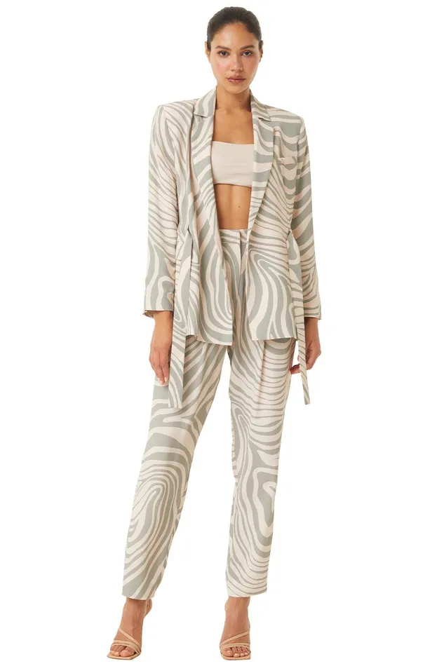 Women MISA Los Angeles Matching Sets KELSEY JACKET Abstract Zebra