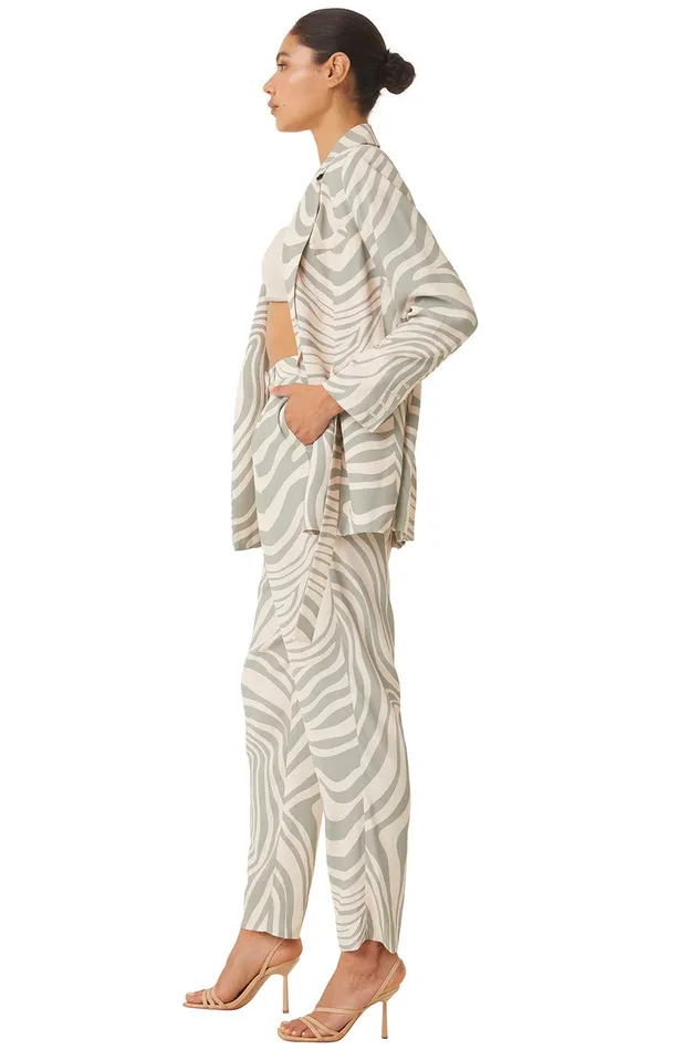 Women MISA Los Angeles Matching Sets KELSEY JACKET Abstract Zebra