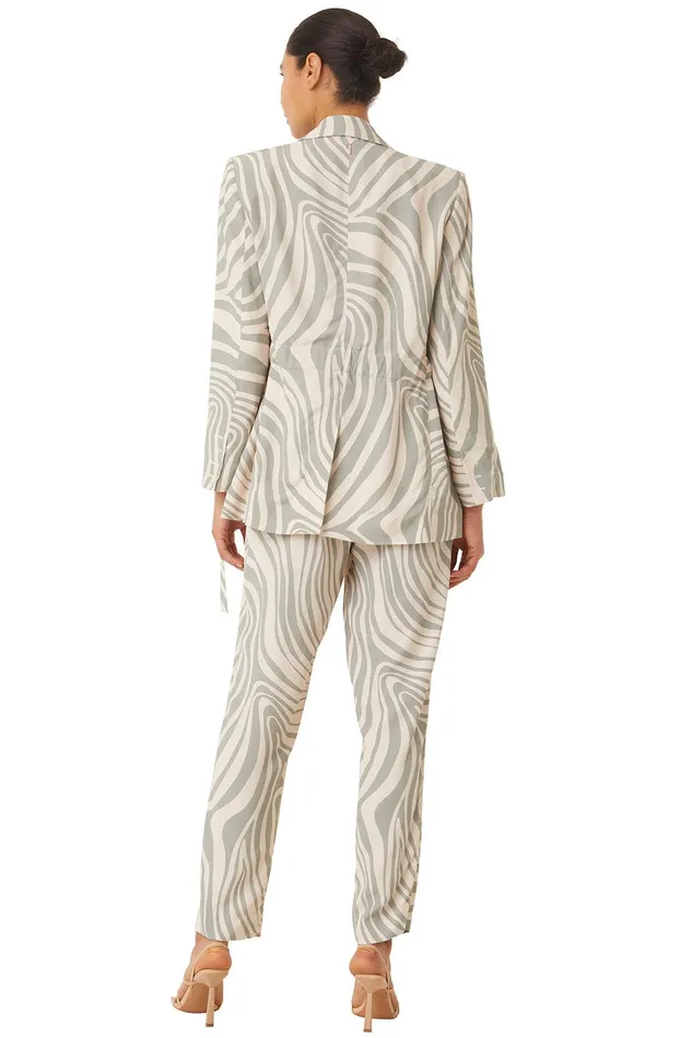 Women MISA Los Angeles Matching Sets KELSEY JACKET Abstract Zebra