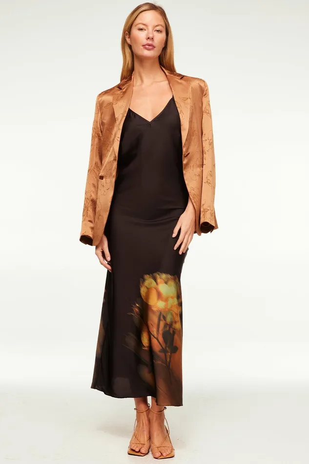 Women MISA Los Angeles Matching Sets LAUREN BLAZER Black Jacquard