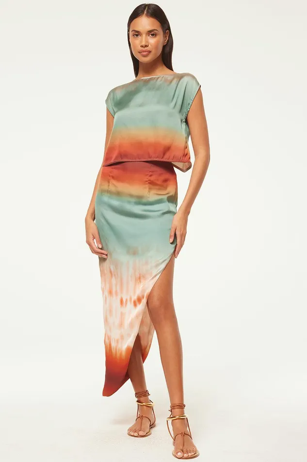 Women MISA Los Angeles Matching Sets ZENDA TOP Carnelian Ombre