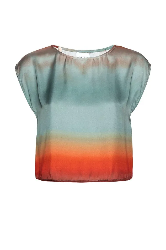 Women MISA Los Angeles Matching Sets ZENDA TOP Carnelian Ombre