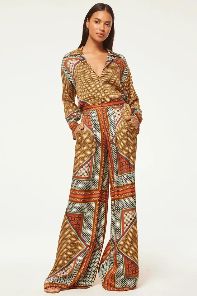 Women MISA Los Angeles Pants LEMOR PANT Positano Scarf