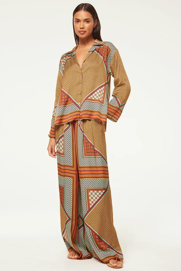 Women MISA Los Angeles Pants LEMOR PANT Positano Scarf