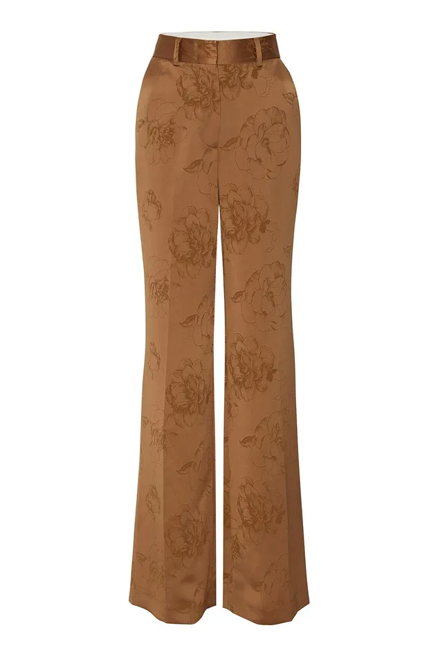 Women MISA Los Angeles Pants REMI PANT Black Jacquard