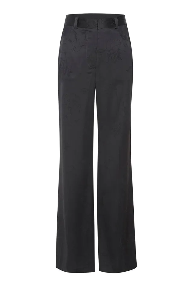 Women MISA Los Angeles Pants REMI PANT Black Jacquard