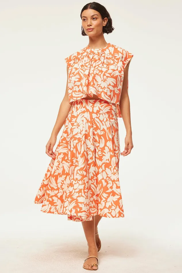 Women MISA Los Angeles Skirts and Shorts EMMA SKIRT Patmos Tangerine