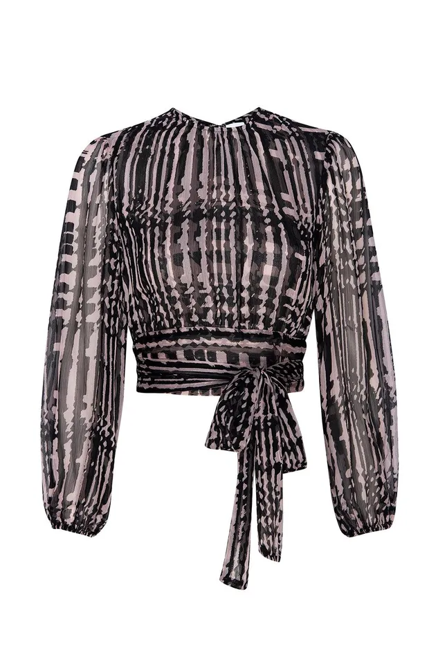 Women MISA Los Angeles Tops BEATRIZ TOP Holiday Abstraction