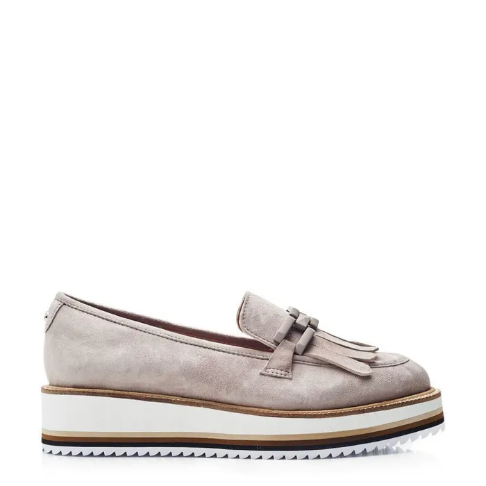 Women Moda In Pelle Brogues And Loafers Fernnanda Taupe Suede