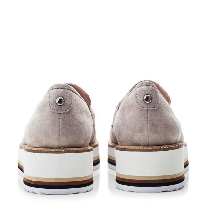 Women Moda In Pelle Brogues And Loafers Fernnanda Taupe Suede