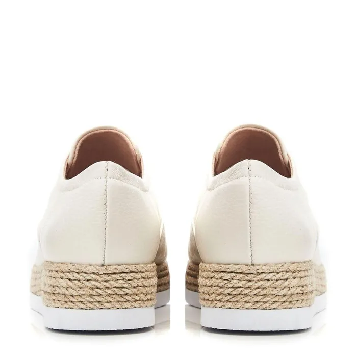 Women Moda In Pelle Casual Shoes Felicie Off White Leather