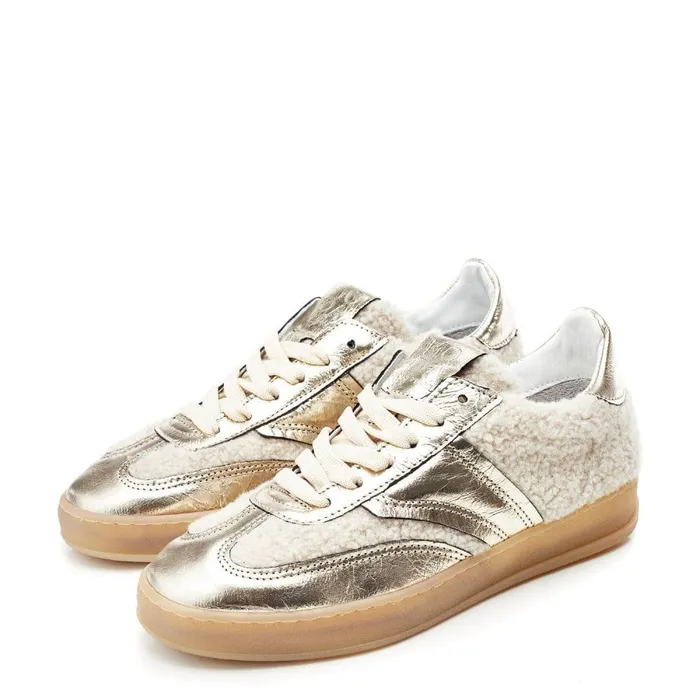 Women Moda In Pelle White Trainers Bennet Off White Textile